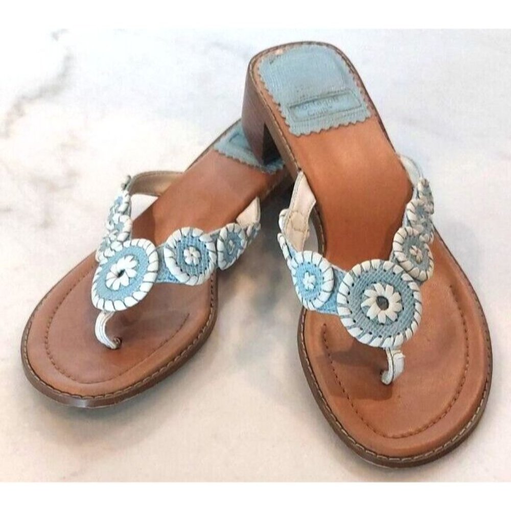 Montego Bay Bling Bling BlueSandals Semi Heel Ladies Size 6